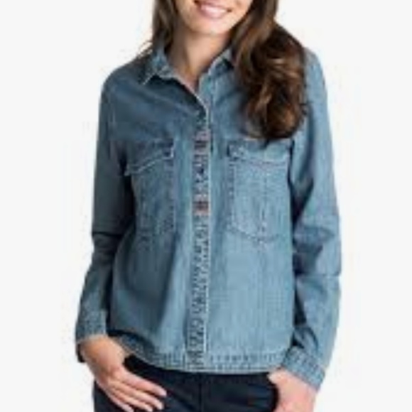 NWT Roxy Fairview Denim Shirt - Picture 2 of 5